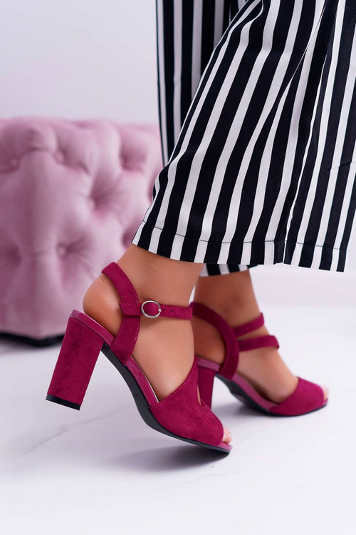 Жіночі босоніжки на шпильці Sergio Leone SK868 Fuchsia Suede Mersi