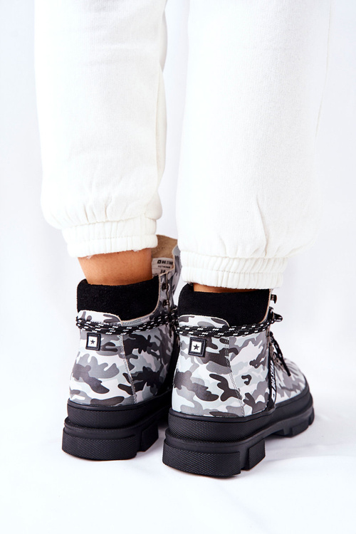 Шкіряні туристичні черевики Big Star II274368 Moro Black