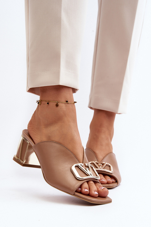 Елегантні жіночі босоніжки на підборах Laura Messi 2771 Beige