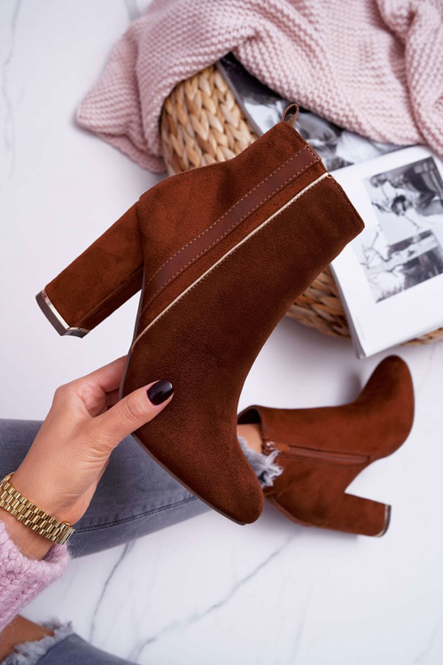 Жіночі верблюжі чоботи Domeno на підборах