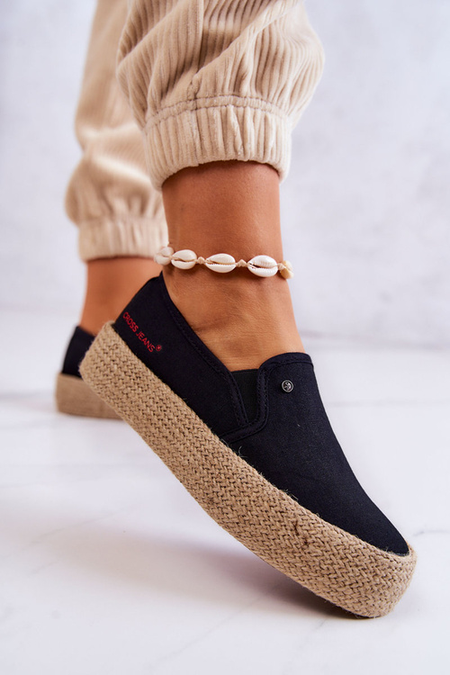 Жіночі еспадрільї на платформі Cross Jeans JJ2R4015C Чорні