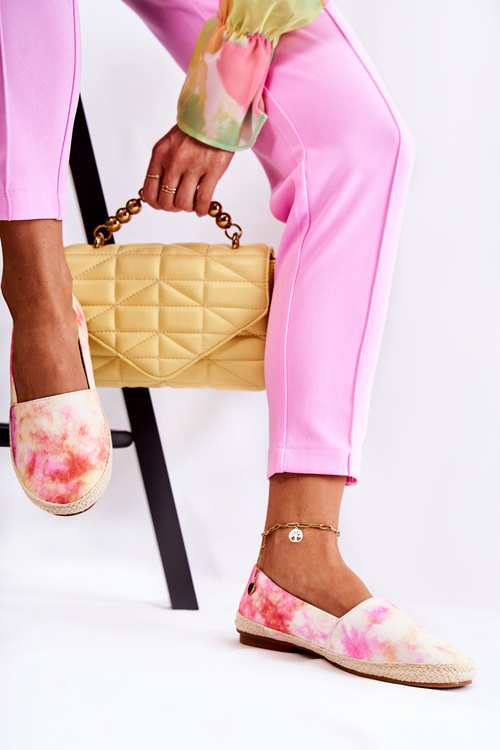 Жіночі сліпони еспадрільї рожево-жовті Santana