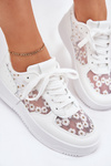 Сітчасті Жіночі Кросівки Ромашки Білі Jenithra