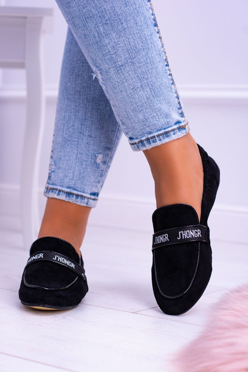 Чорні жіночі мокасини Lu Boo Horten