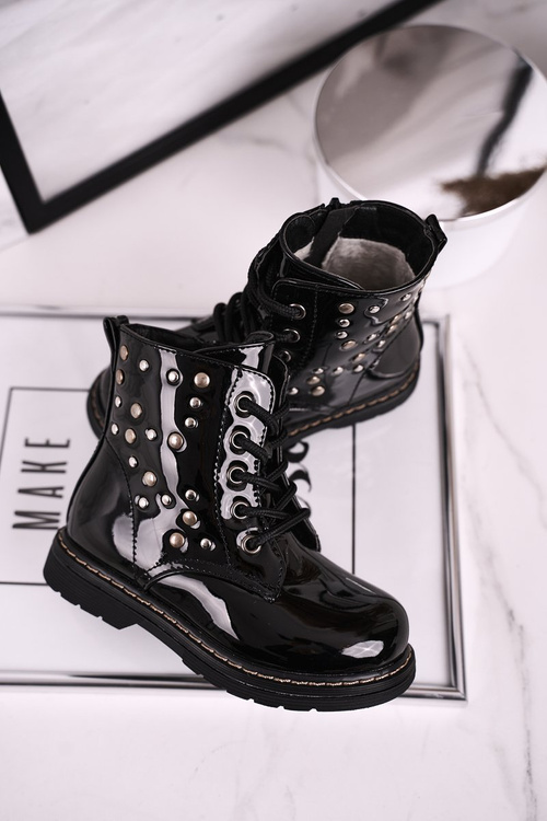 Дитячі утеплені черевики Shiny Black Fame