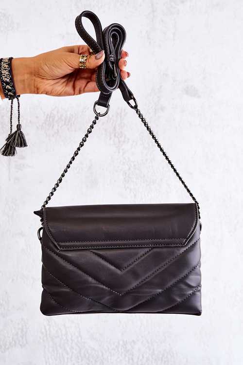 Маленький стьобаний гаманець сірий Hailee