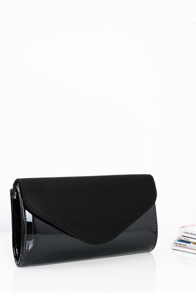 Жіночий чорний замшевий клатч на ланцюжку