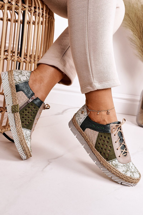 Жіночі шкіряні високі черевики Maciejka Green 03339-09