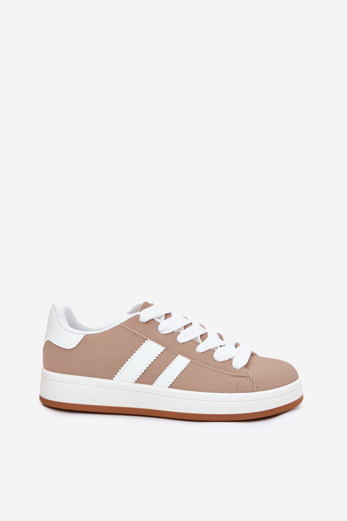 Жіноче Спортивне Взуття Кросівки З Еко Шкіри Темно-бежеві Ravina