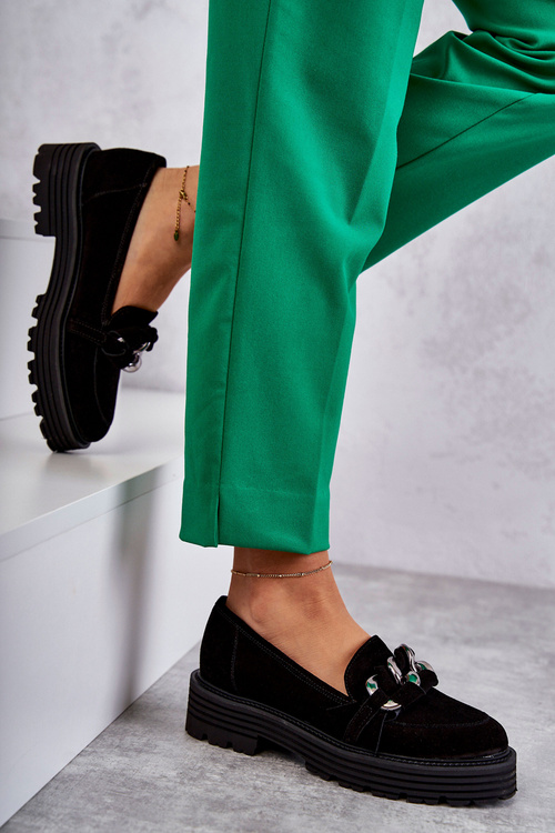 Жіночі замшеві туфлі Laura Messi 2523 Чорні