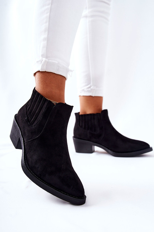 Замшеві чоботи чорні Assanella