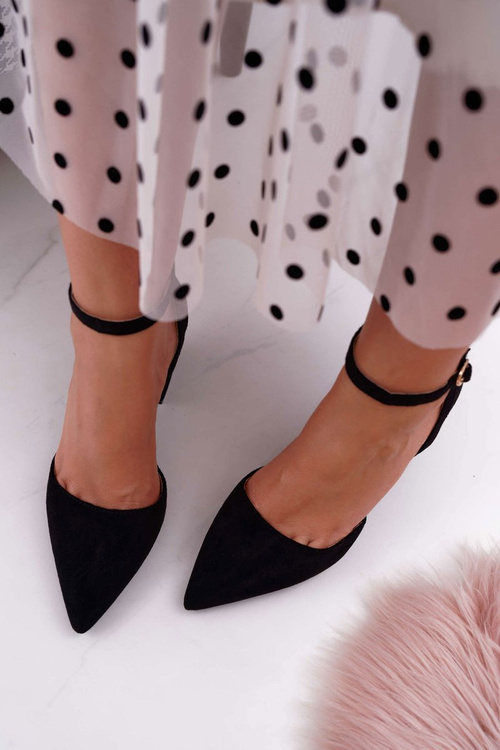 Жіночі босоніжки на високих підборах Чорні Samantha