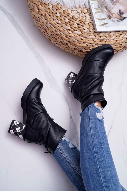 Жіночі шкіряні черевики Maciejka чорні 04216-01