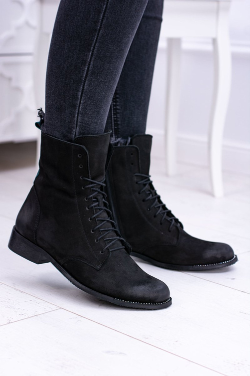 Шкіряні чорні жіночі черевики The Island