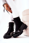 Чорні шкіряні чоботи на блискавці Solutia