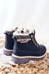 Дитячі утеплені чоботи з хутром Navy Estee