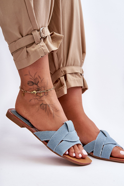 Жіночі тканинні тапочки Light Blue Aversa