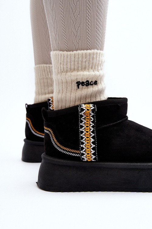 Снігові черевики на платформі з малюнком Black Udra