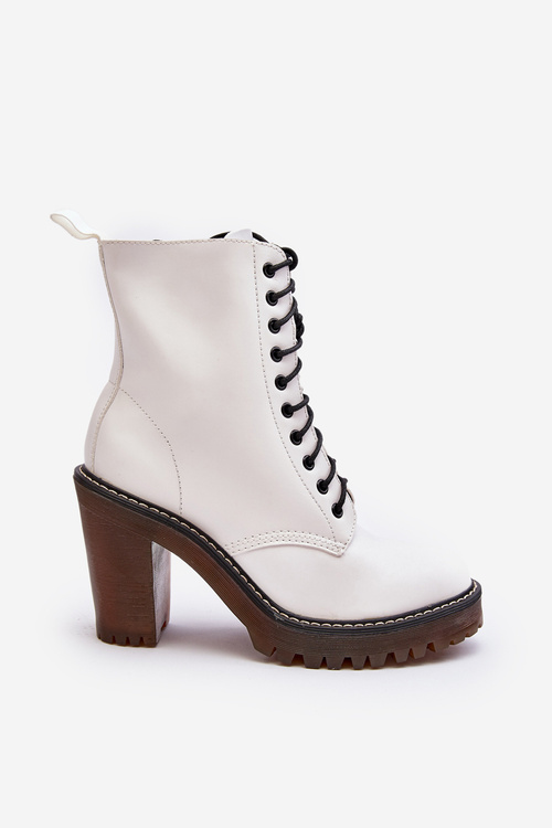 Жіночі білі черевики Arove на шнурівці