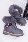 Дитячі чоботи для хлопчика на флісовій підкладці Trappers Grey Cobi