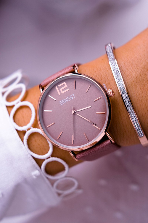 Жіночий годинник Ernest Dark Pink Claire