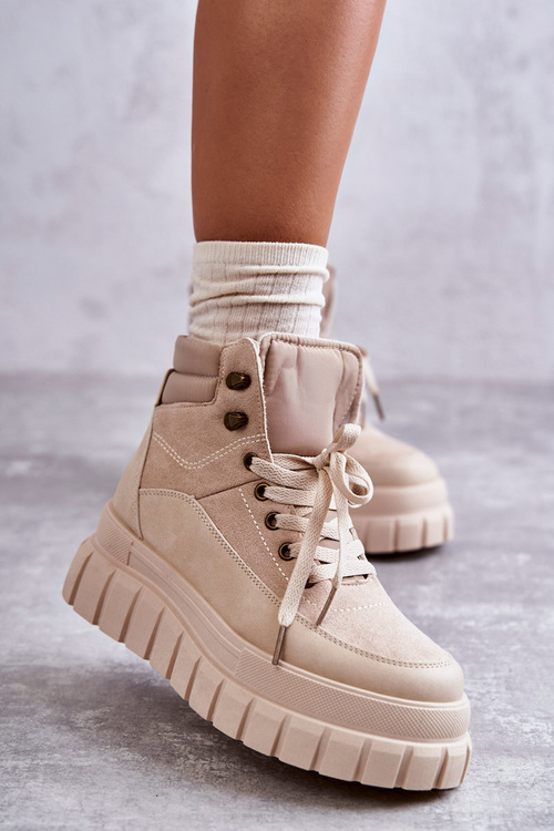 Зручні черевики на платформі бежеві Sanchio