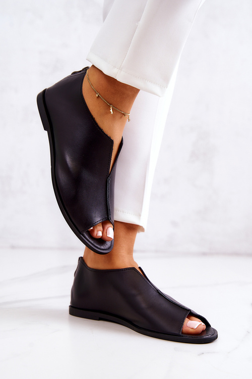 Шкіряні черевики на блискавці Ніколь 2718/001 Чорні