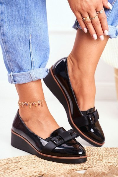 Лаковані ботильйони VINCEZA 22-10446 Чорні