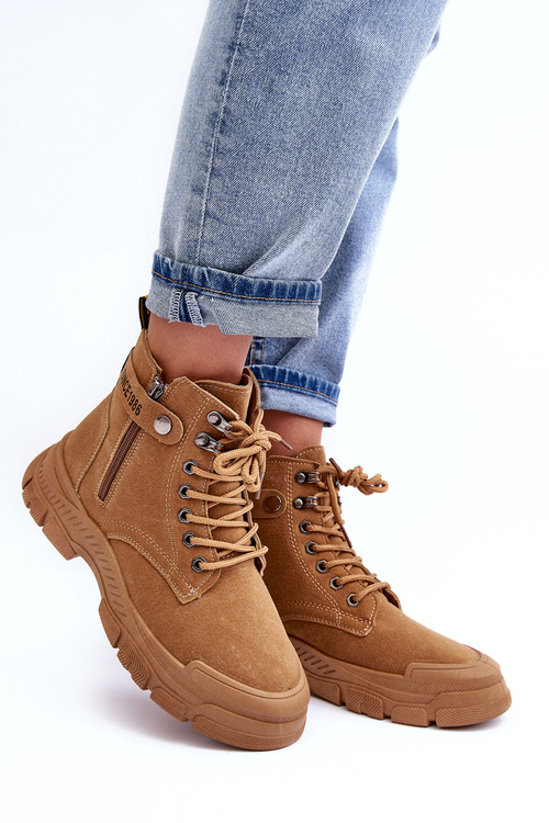 Жіночі чоботи Trapper Camel Jailina на замшевій підкладці з хутряною підкладкою