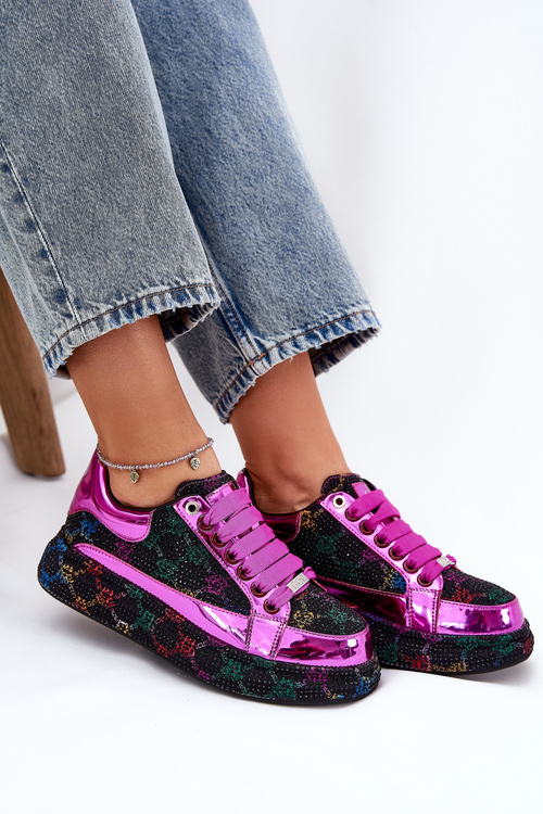 Жіночі Прикрашені Кросівки На Платформі Чорні GOE NN2N4006