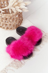 Дитячі тапочки з хутром Фуксія Fashionista