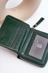 Гаманець жіночий лакований з темно-зеленої еко шкіри Zalirna