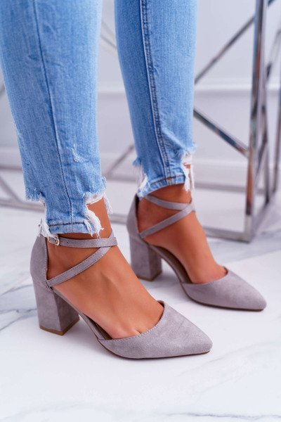 Жіночі туфлі на шпильці Grey Cosmo
