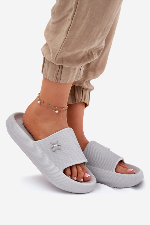 Жіночі Пінні Сандалі На Платформі З Ведмедем Vinceza 75210 Сірі