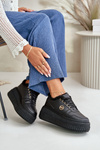 Кросівки жіночі спортивні утеплені на масивній підошві Black Verissha