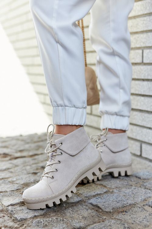 Замшеві чоботи Trapper Tiered Light grey Dalles