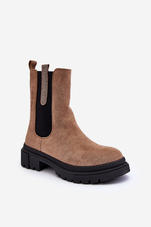 Жіночі шкіряні ботильйони бежеві Alexetta