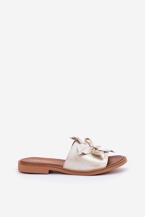 Сандалі З Декором Природна Шкіра Зазу 3667 Зношене Золото