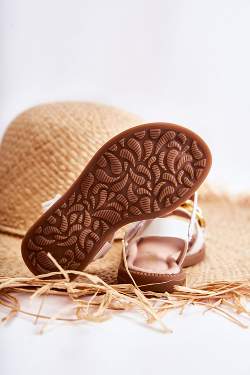 Дитячі босоніжки на липучці білі Layra