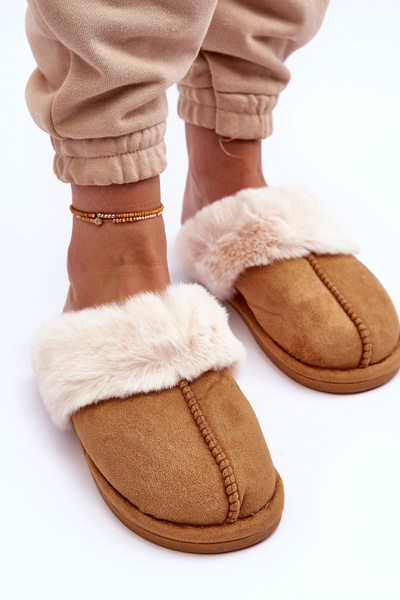Жіночі тапочки з хутром Camel Pinky