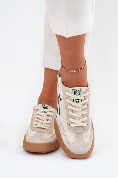 Низькі Жіночі Кросівки Big Star NN274867 Бежеві