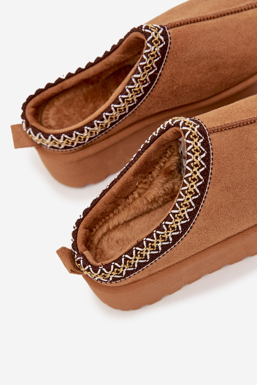 Дитячі Молодіжні Снігові Чоботи З Вишивкою На Платформі Camel Jolisse