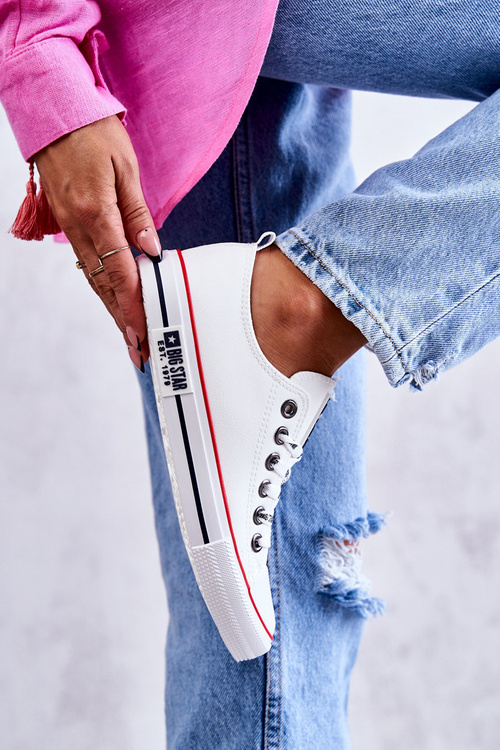 Жіночі шкіряні кросівки Big Star KK274095 Білі