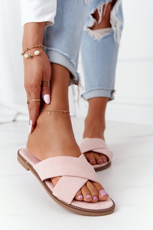 Жіночі замшеві тапочки рожеві Edesa