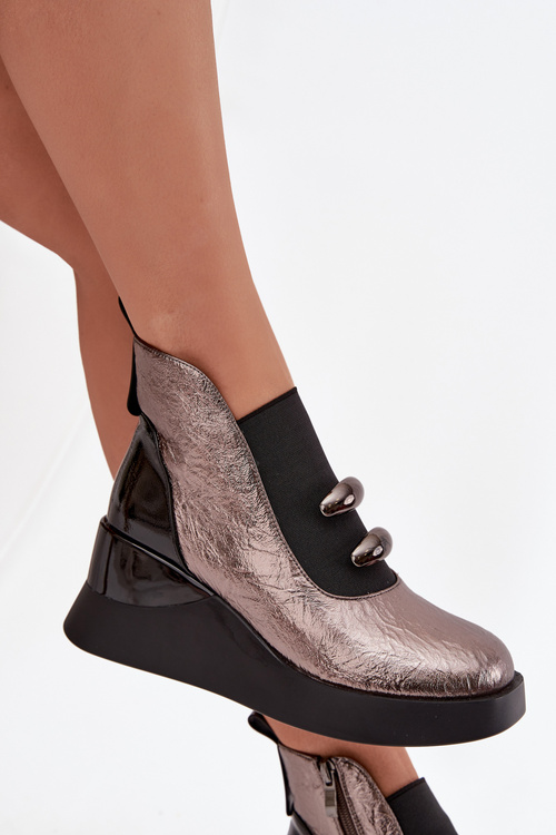 Жіночі чоботи на платформі D&A MR52-106 Металічні