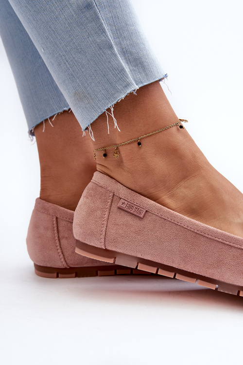 Жіночі еко-замшеві мокасини Big Star NN274928 Memory Foam System Pink