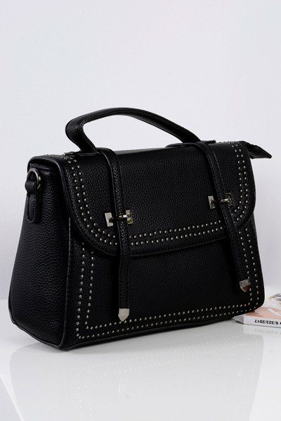 Чорна жіноча сумочка Letterpack Chest Jetted