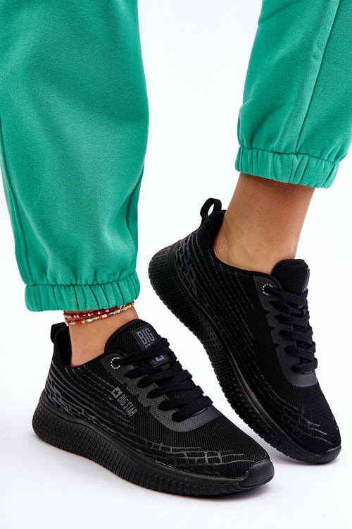 Жіноче спортивне взуття з сіткою Memory Foam System Big Star LL274662 Чорне