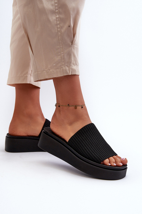 Жіночі босоніжки на платформі Sergio Leone SK083H Чорні