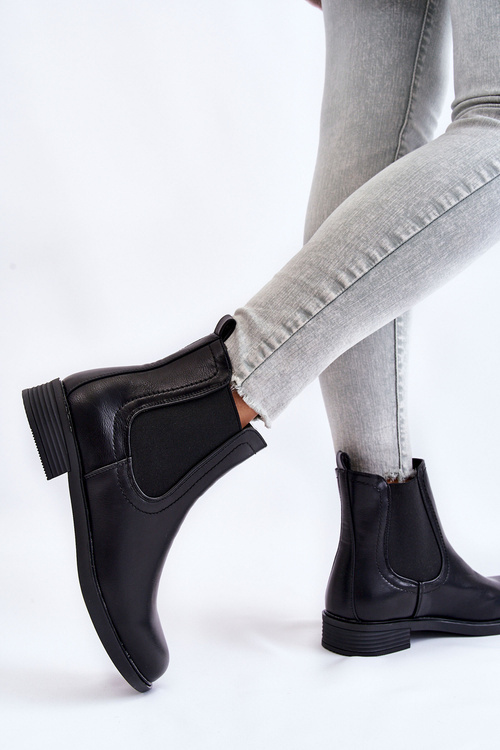 Шкіряні черевики на шнурівці Чорні Astate